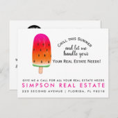 Onroerend goed Pop van de Open House op ijs per Br Aankondigingskaart (Voorkant / Achterkant)