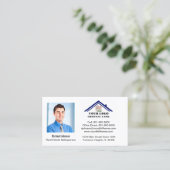 Onroerend goed Professional Voeg foto logo QR-code Visitekaartje (Staand voorkant)