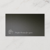 Onroerend goed | Professioneel donker Visitekaartje (Achterkant)