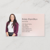 Onroerend goed Professioneel Huis Realtor Blush Fo Visitekaartje (Achterkant)