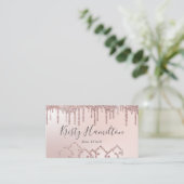 Onroerend goed Professioneel Huis Realtor Blush Fo Visitekaartje (Staand voorkant)