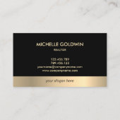 Onroerend goed Professioneel Modern Monogram Huis Visitekaartje (Achterkant)