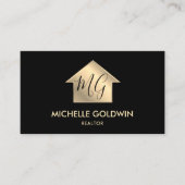 Onroerend goed Professioneel Modern Monogram Huis Visitekaartje (Voorkant)