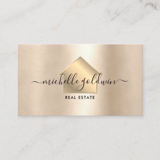 Onroerend goed Professioneel Modern Script House L Visitekaartje (Voorkant)