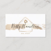 onroerend goed professionele huismakelaargoud visitekaartje (Voorkant)