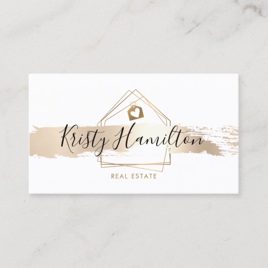 onroerend goed professionele huismakelaargoud visitekaartje (Voorkant)