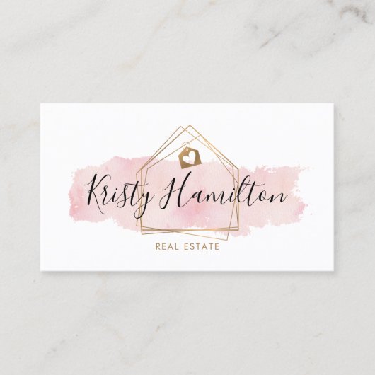 onroerend goed professionele huismakelaargoud visitekaartje (Voorkant)