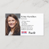 onroerend goed professionele makelaar foto toevoeg visitekaartje (Achterkant)