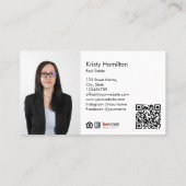 onroerend goed professionele makelaar sleutel foto visitekaartje (Achterkant)