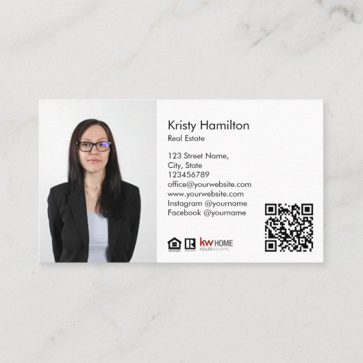 onroerend goed professionele makelaar sleutel foto visitekaartje (Achterkant)