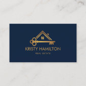 Onroerend goed Professionele Sleutel Huis Realtor  Visitekaartje (Voorkant)