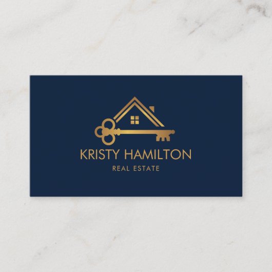 Onroerend goed Professionele Sleutel Huis Realtor  Visitekaartje (Voorkant)