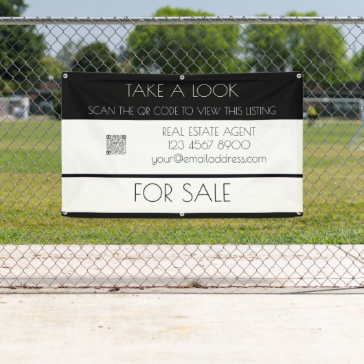 Onroerend goed QR-code QR-onroerend goed Produit Spandoek (Insitu)