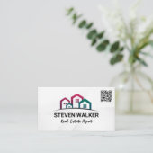 Onroerend goed | QR-code-Visitekaartje Visitekaartje (Staand voorkant)