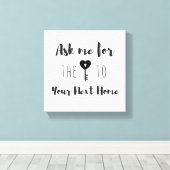 Onroerend goed Quote Canvas Art (Insitu (Houten vloer))