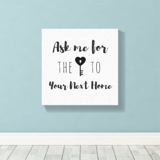Onroerend goed Quote Canvas Art (Insitu (Houten vloer))