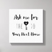 Onroerend goed Quote Canvas Art (Voorkant)