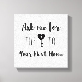 Onroerend goed Quote Canvas Art