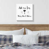 Onroerend goed Quote Canvas Art Afdruk (Insitu (Slaapkamer))