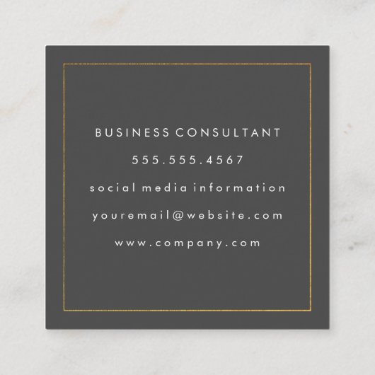 Onroerend goed | Realtor House Logo Vierkante Visitekaartje (Achterkant)