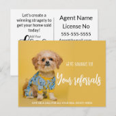 onroerend goed Referentieverwijzing van honden Ban Aankondigingskaart (Voorkant / Achterkant)