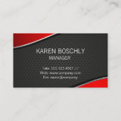 Onroerend goed | Rood Metaalglans | Gaas Visitekaartje (Achterkant)