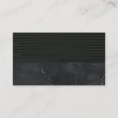 Onroerend goed | Slank zwart | Marmer Visitekaartje (Achterkant)