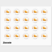 onroerend goed slice pie verwijzingen Aankondiging Ronde Sticker (Vel)