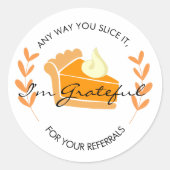 onroerend goed slice pie verwijzingen Aankondiging Ronde Sticker (Voorkant)