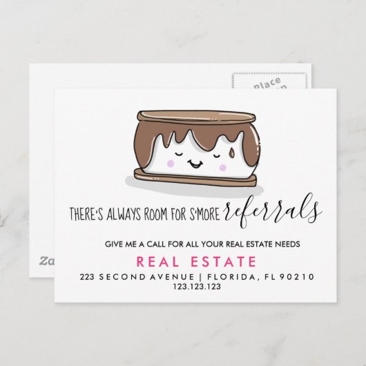 onroerend goed S'MORE verwijzingen Aankondiging Br (Voorkant / Achterkant)