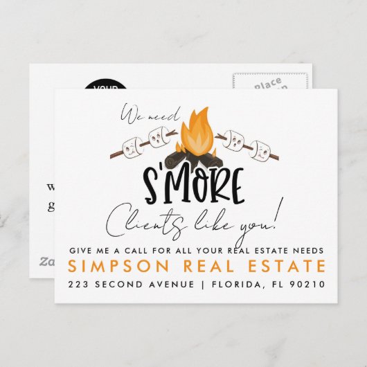 onroerend goed SMORE verwijzingen Aankondiging Bri (Voorkant / Achterkant)