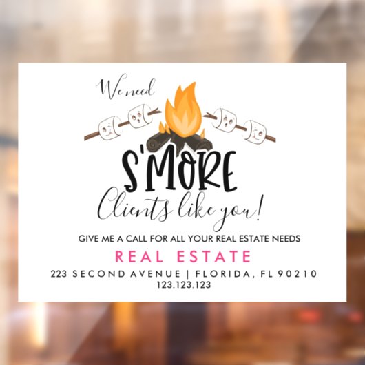 onroerend goed SMORE-verwijzingen Aankondiging-win Raamsticker (Vel 2)