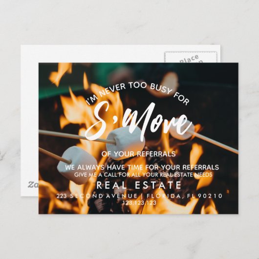onroerend goed S'MOREreferrals Aankondiging (Voorkant / Achterkant)
