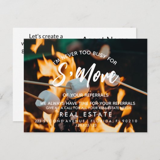 onroerend goed S'MOREreferrals Aankondiging (Voorkant / Achterkant)