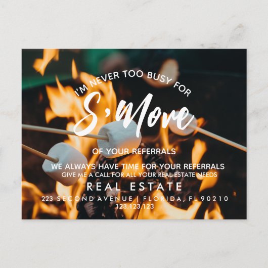 onroerend goed S'MOREreferrals Aankondiging (Voorkant)