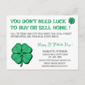 Onroerend goed St. Patrick's Day Promotional Marke Feestdagenkaart (Voorkant)