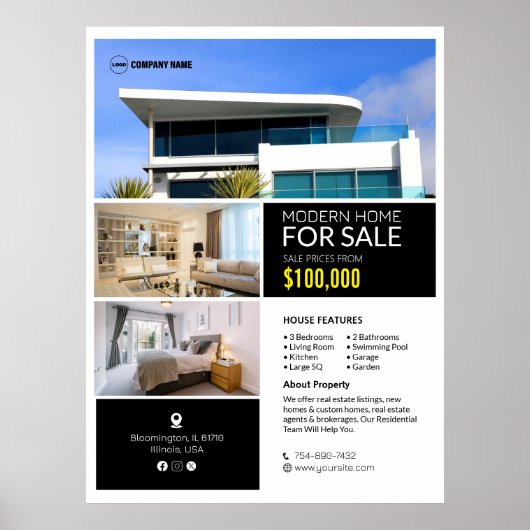 Onroerend goed te koop Aangepast Poster (Voorkant)