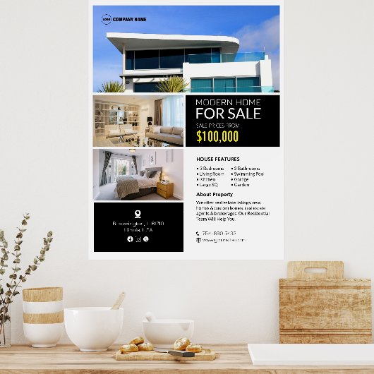 Onroerend goed te koop Aangepast Poster (Keuken)