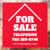 Onroerend goed te koop Aangepast venster Cling Raamsticker (Vel 2)