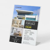 Onroerend goed te koop Aangepast voetstuk Reclamebord Met Voetstuk (Voorkant)