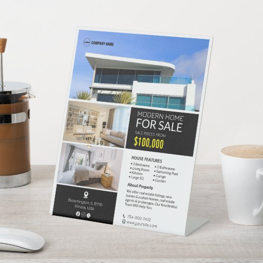 Onroerend goed te koop Aangepast voetstuk Reclamebord Met Voetstuk (Insitu)