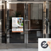 Onroerend goed te koop Bewerkbare vensterklemming Raamsticker (Kantoordeur)