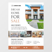 Onroerend goed te koop Bewerkbare vensterklemming Raamsticker (Vel)