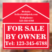 Onroerend goed TE KOOP DOOR EIGENAAR Aangepast Mod Raamsticker (Vel 2)