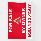 Onroerend goed te koop door eigenaar spandoek (Verticaal)