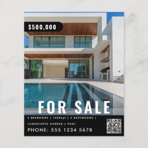 Onroerend goed te koop Promotionele huis vermeldin Flyer