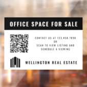 Onroerend goed te koop QR-code Zwart Wit Raamsticker (Vel 2)