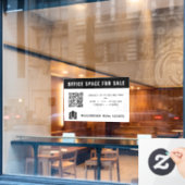 Onroerend goed te koop QR-code Zwart Wit Raamsticker (Cafe Raam)