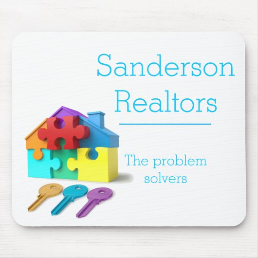 Onroerend goed, thuisverzekering, erfgoedmakelaar muismat (Voorkant)