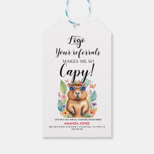 onroerend goed Uw verwijzingen Maak capy valentijn Cadeaulabel (Achterkant)